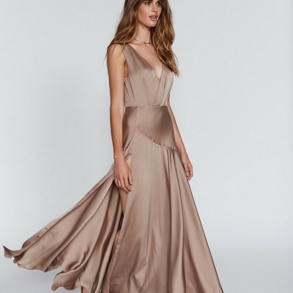 Fame and Partners Escala Dress US 2 small Dark Tan - Picture 6 of 14